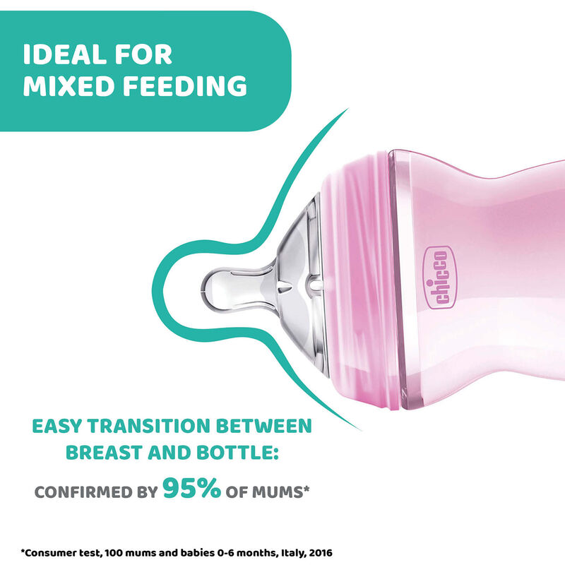 Naturalfeeling Feeding bottle 330Ml Pink - Fast Flow image number 2